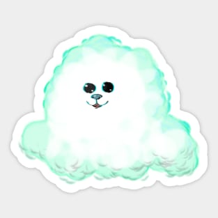 Cute cloudy face bear Sticker